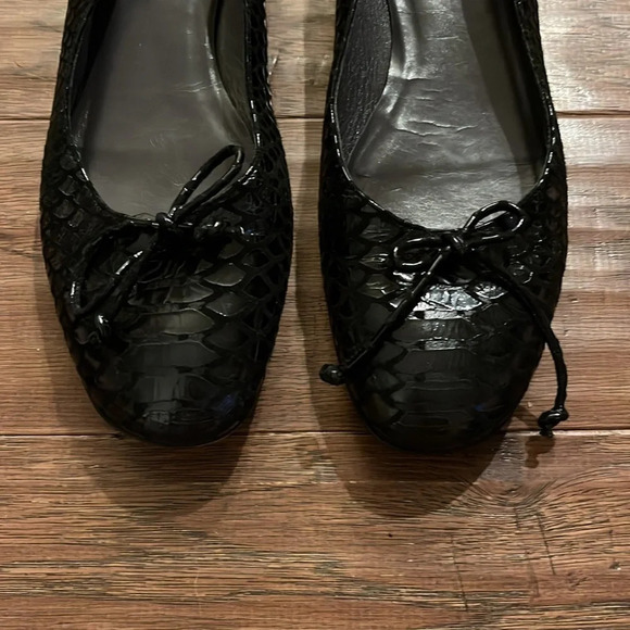 Stuart Weitzman Faux Snakeskin Ballet Flats - Picture 2 of 6